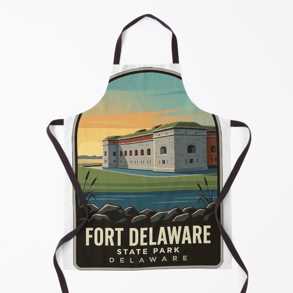 Item preview, Fort Delaware State Park Sticker - Pea Patch Island Vintage WPA Badge designed and sold by DetourDgn.
