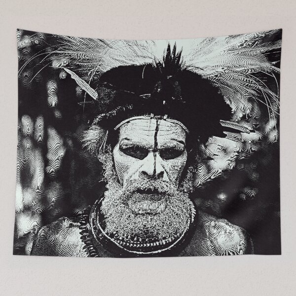 Item preview, Papua New Guinea Chief Art Photo designed and sold by DEC02.