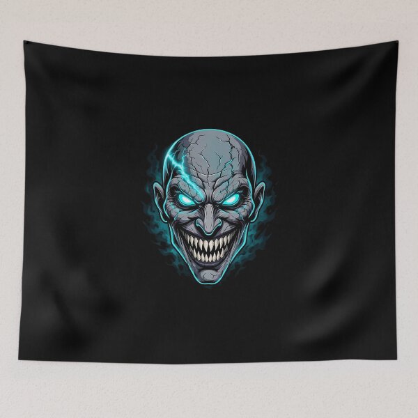 Item preview, Dark Evil Smile Electric Monster Face designed and sold by PrimeRootsArt.