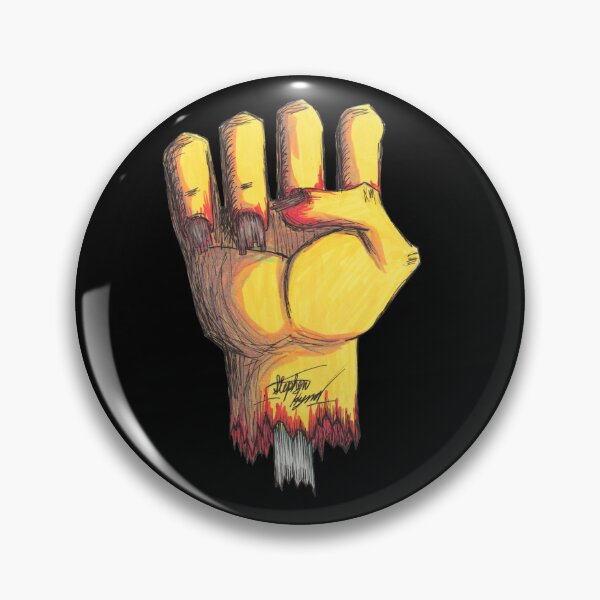 Item preview, Raised Fist Scar-E-Moji (Original Edition) Zombie Fist Horror Art designed and sold by Grimmlar.