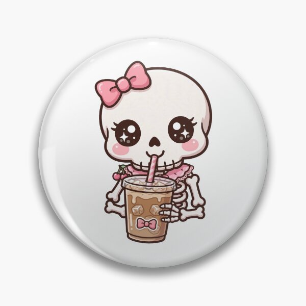 Item preview, Skeleton drinking ice coffee designed and sold by priyankajustine.