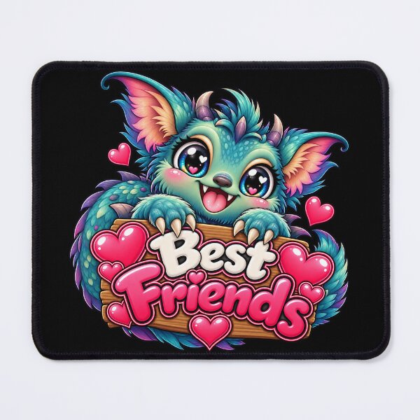 Item preview, Best Friends Blue Creature – Cute Kawaii Fantasy Friendship Design designed and sold by aventi24.