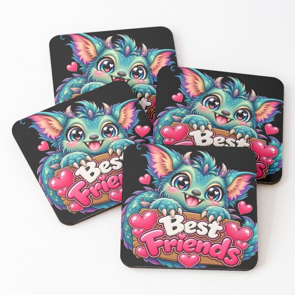 Item preview, Best Friends Blue Creature – Cute Kawaii Fantasy Friendship Design designed and sold by aventi24.