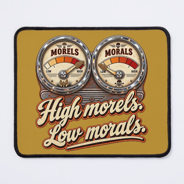 Item preview, High Morels Low Morals - Funny Morel Mushroom Hunting designed and sold by LottiesLuck.