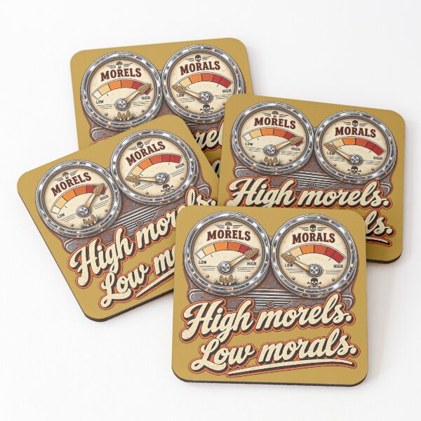 Item preview, High Morels Low Morals - Funny Morel Mushroom Hunting designed and sold by LottiesLuck.