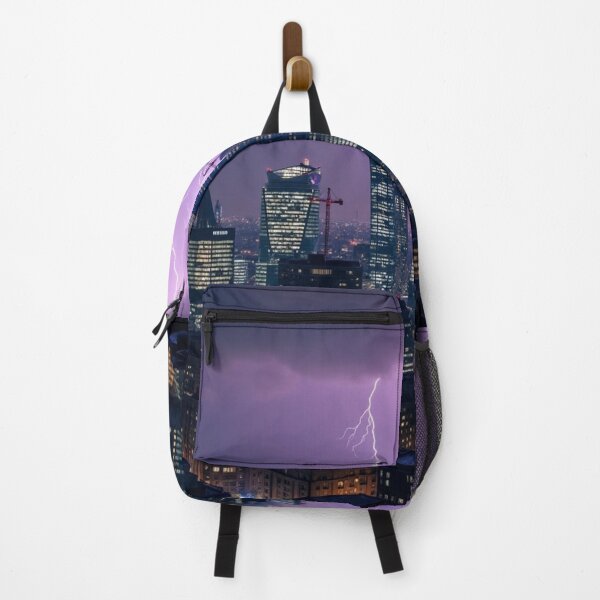 Item preview, Storm Over the Skyline - City Lights in the Rain designed and sold by nhk999.