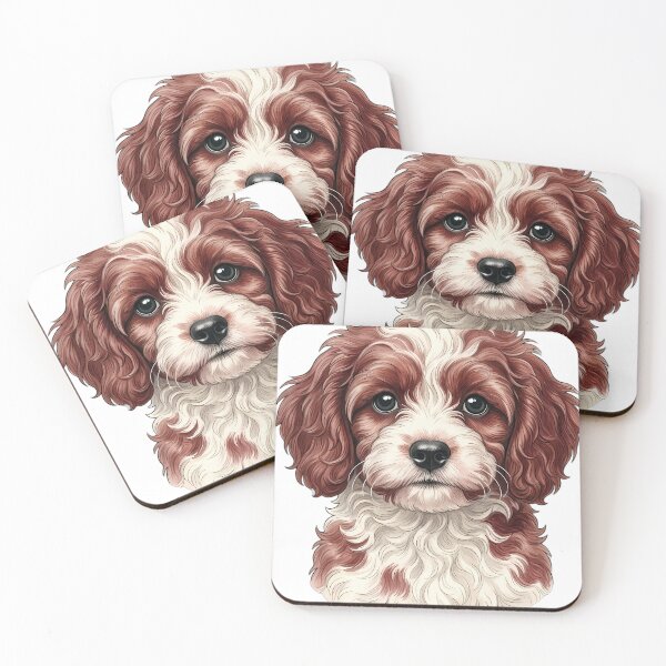 Item preview, Vintage Naturalist Cavapoo Portrait — Antique Dog Breed Art designed and sold by Catch333.