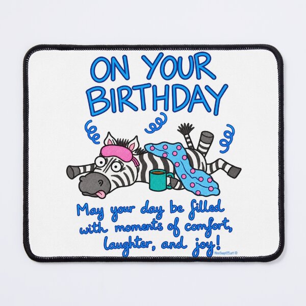 Item preview, Funny Birthday Zebra – Cozy Coffee & Birthday Wishes designed and sold by newsuept25.art.