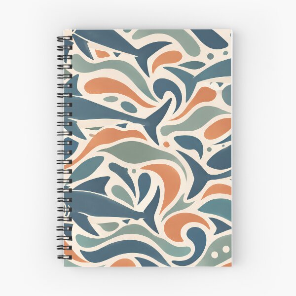 Item preview, Retro Shark Waves Ocean Seamless Pattern designed and sold by Skyrocketz.