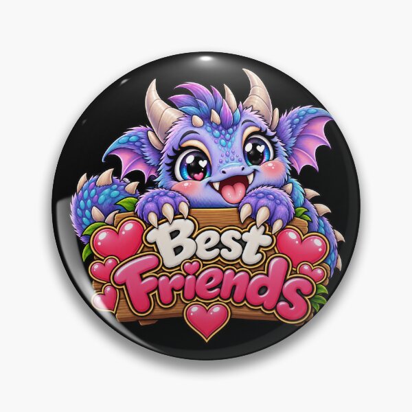 Item preview, Best Friends Purple Creature – Cute Kawaii Fantasy Friendship Design designed and sold by aventi24.