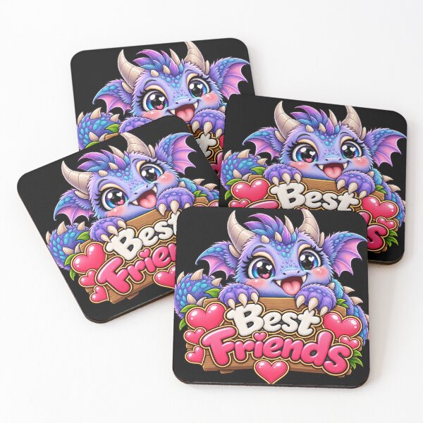 Item preview, Best Friends Purple Creature – Cute Kawaii Fantasy Friendship Design designed and sold by aventi24.