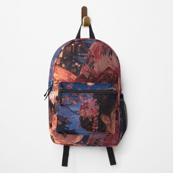 Item preview, Japanese Woman in Kimono Summer Festival Fireworks Night Art designed and sold by vekotpu.