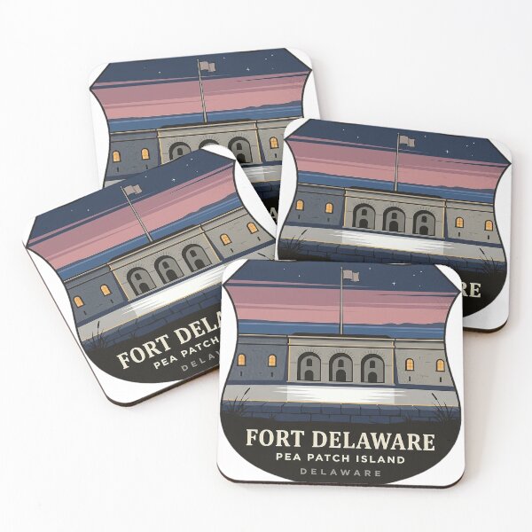 Item preview, Fort Delaware Heraldic Crest Sticker - Dusk Pea Patch Island Fort designed and sold by DetourDgn.