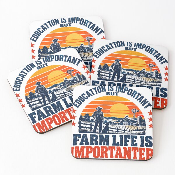 Item preview, Educatton Is Important But Farm Life Is Importanter Farmer Agriculture Country designed and sold by SEEM-drawing.