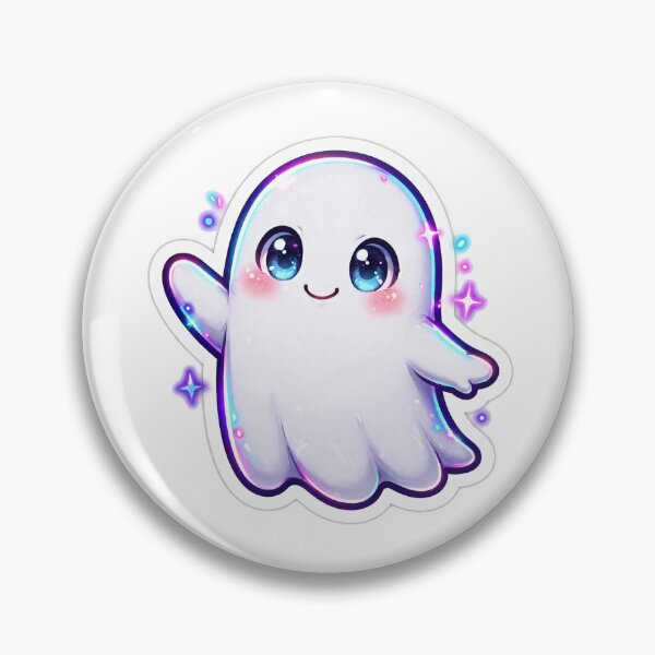 Item preview, Friendly Ghost Neon Glow Sticker - Halloween designed and sold by Lesley D.