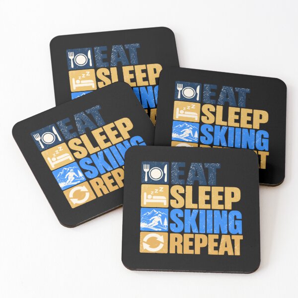 Item preview, Eat Sleep Skiing Repeat Skier Winter Sports Mountain Enthusiast designed and sold by HumansStuck12.