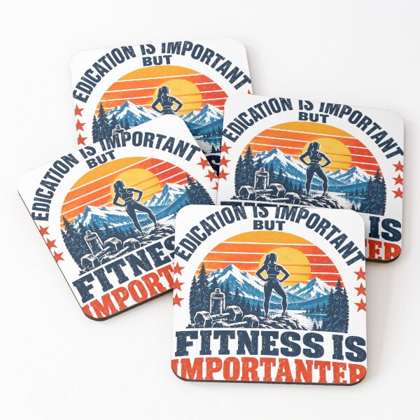 Item preview, Edication Is Important But Fitness Is Importanter | Fitness Motivation Gym Woman Workout designed and sold by SEEM-drawing.