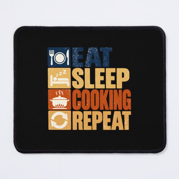 Item preview, Eat Sleep Cooking Repeat Chef Cook Foodie Kitchen Lover designed and sold by SkeletonsDanger.