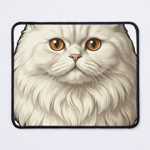 Item preview, Vintage Naturalist White Persian Cat Portrait — Antique Cat Breed Art designed and sold by Catch333.