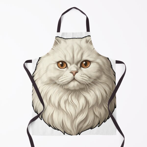 Item preview, Vintage Naturalist White Persian Cat Portrait — Antique Cat Breed Art designed and sold by Catch333.