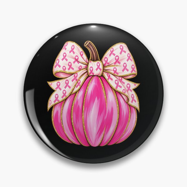 Item preview, Pink Pumpkin Coquette Bow Ribbon Breast Cancer Awareness designed and sold by jackelmbradyt.