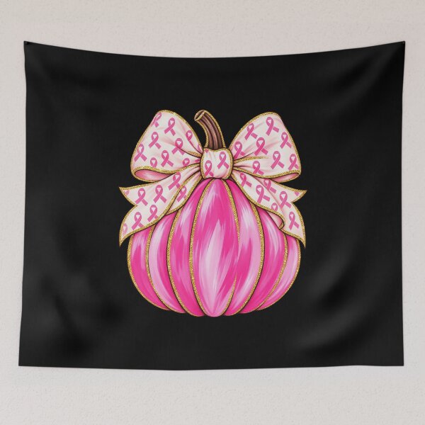 Item preview, Pink Pumpkin Coquette Bow Ribbon Breast Cancer Awareness designed and sold by jackelmbradyt.