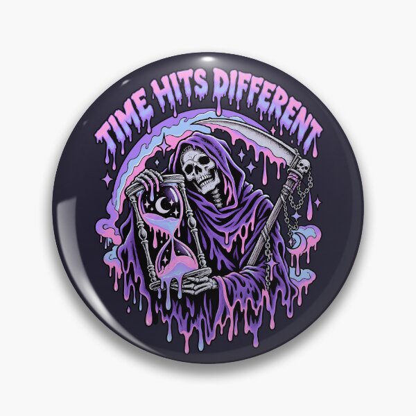 Item preview, Time Hits Different Pastel Goth Grim Reaper designed and sold by Moo7shop.