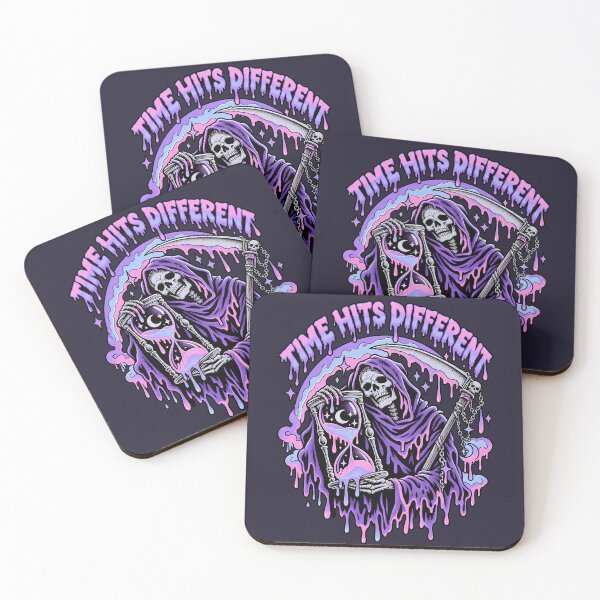 Item preview, Time Hits Different Pastel Goth Grim Reaper designed and sold by Moo7shop.