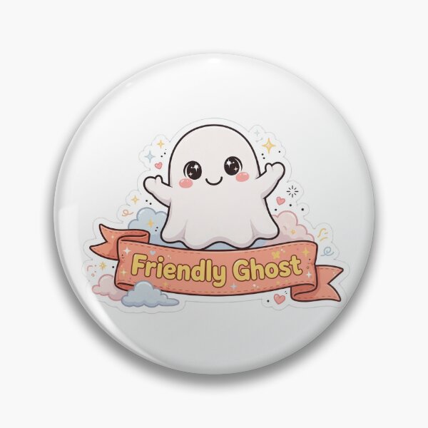 Item preview, Friendly Ghost Name Banner Showcase Sticker - Halloween designed and sold by Lesley D.