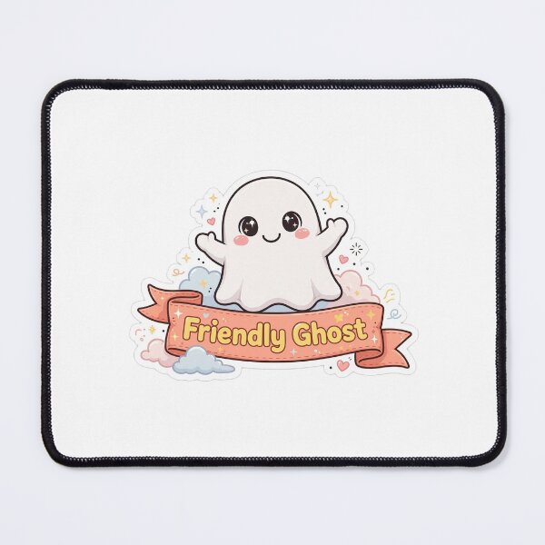 Item preview, Friendly Ghost Name Banner Showcase Sticker - Halloween designed and sold by Lesley D.