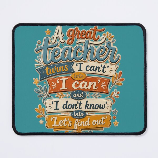 Item preview, A Great Teacher Quote designed and sold by Beyond The Canvas.