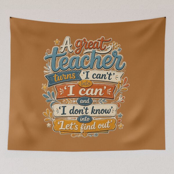 Item preview, A Great Teacher Quote designed and sold by Beyond The Canvas.