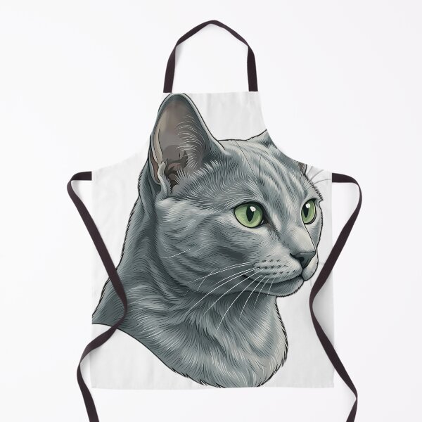 Item preview, Vintage Naturalist Russian Blue Cat Portrait — Antique Cat Breed Art designed and sold by Catch333.