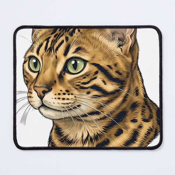 Item preview, Vintage Naturalist Bengal Cat Portrait — Antique Cat Breed Art designed and sold by Catch333.