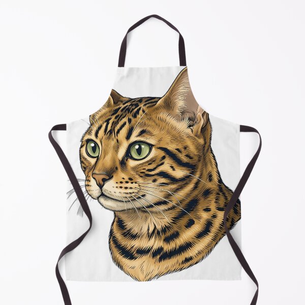 Item preview, Vintage Naturalist Bengal Cat Portrait — Antique Cat Breed Art designed and sold by Catch333.