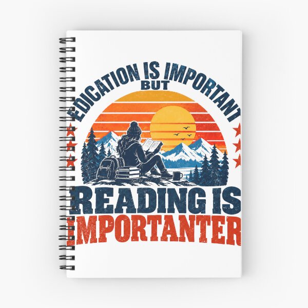 Item preview, Education Is Important But Reading Is Importanter Bookworm Reader Book Lover Student Teacher Librarian designed and sold by SEEM-drawing.