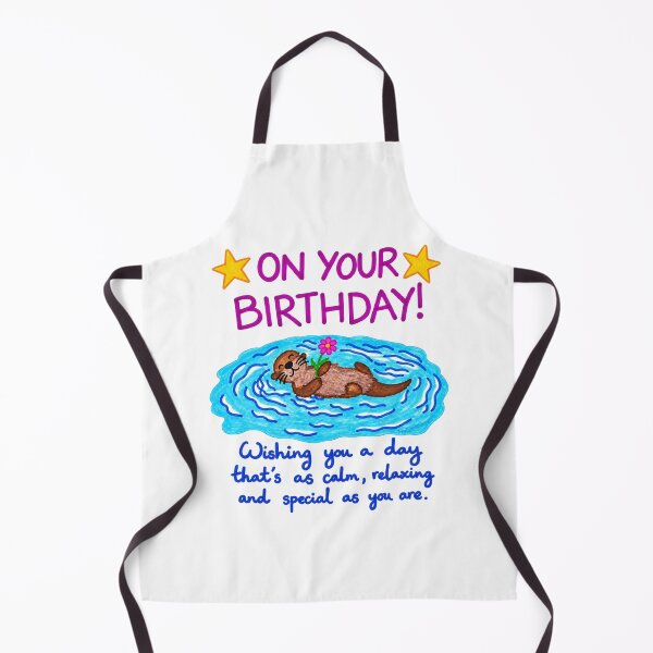 Item preview, Cute Birthday Otter with Flower – Calm & Relaxing Birthday Wishes designed and sold by newsuept25.art.