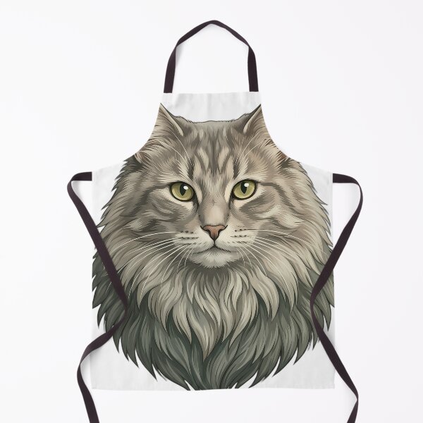 Item preview, Vintage Naturalist Norwegian Forest Cat Portrait — Antique Cat Breed Art designed and sold by Catch333.