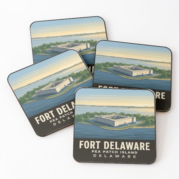 Item preview, Fort Delaware Pea Patch Island Sticker - Vintage WPA Aerial Fort and Moat designed and sold by DetourDgn.