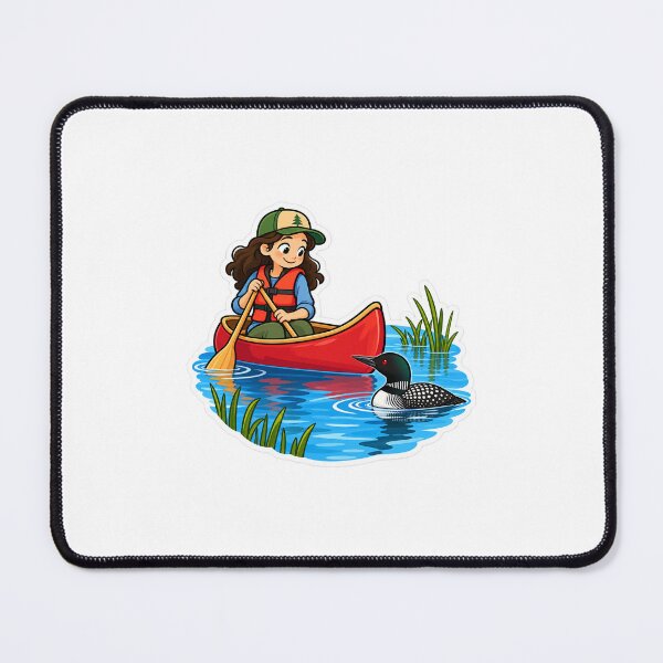 Item preview, Loon and canoe designed and sold by FriendlyManitoba.