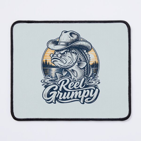 Item preview, Reel Grumpy Cowboy Fish designed and sold by AwesomeBeyondLimits.