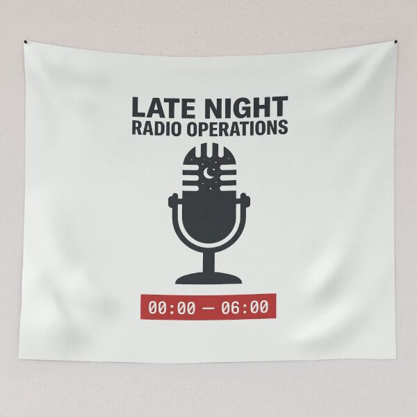 Item preview, Late Night Radio Operations Night Shift Broadcast designed and sold by SplashTastic.