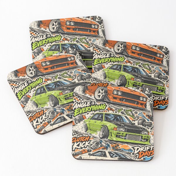Item preview, Sideways Society – Drift Cars & Sunset Sticker Bomb designed and sold by Inked Legacy.