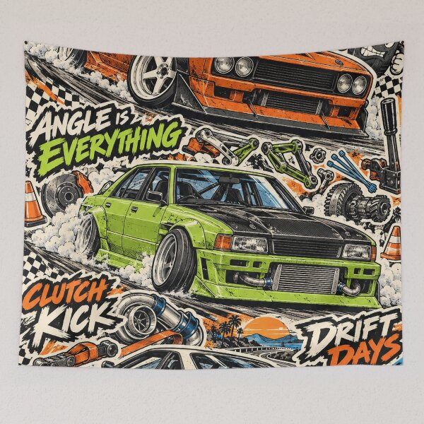 Item preview, Sideways Society – Drift Cars & Sunset Sticker Bomb designed and sold by Inked Legacy.