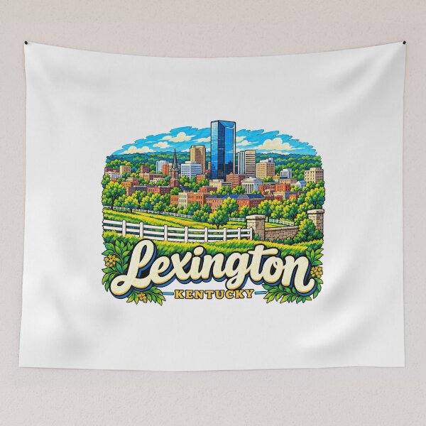 Item preview, Hand Drawn Lexington Kentucky Travel Souvenir Landmark Gift designed and sold by MichaeIRellov.
