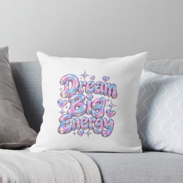 Item preview, Dream Big Energy Y2K Holographic Chrome Bubble Letters designed and sold by Lucky.Z.