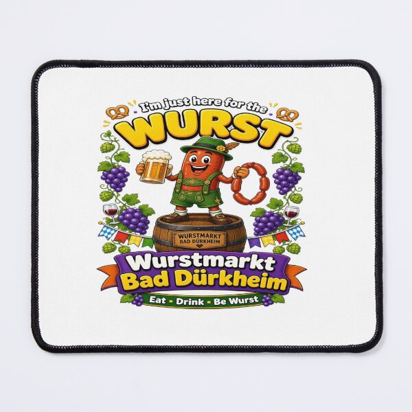 Item preview, I'm Just Here for the Wurst – Wurstmarkt Bad Dürkheim Germany Funny Festival T-Shirt designed and sold by Sushikidsntoddlers.