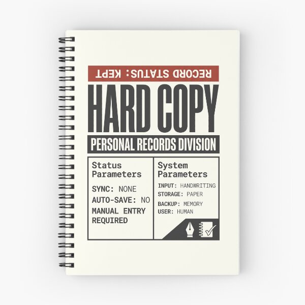 Item preview, Hard Copy Personal Records Handwriting Analog Culture designed and sold by SplashTastic.