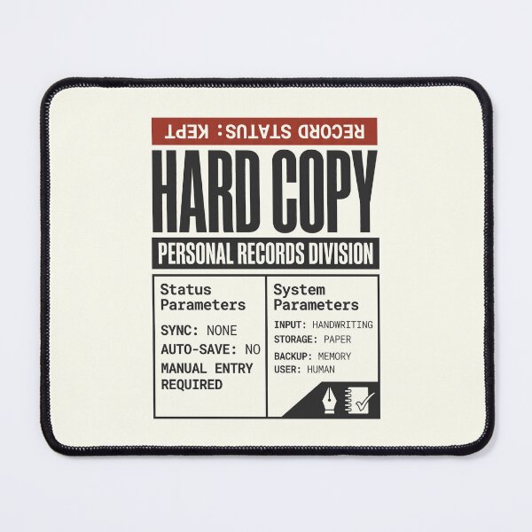 Item preview, Hard Copy Personal Records Handwriting Analog Culture designed and sold by SplashTastic.