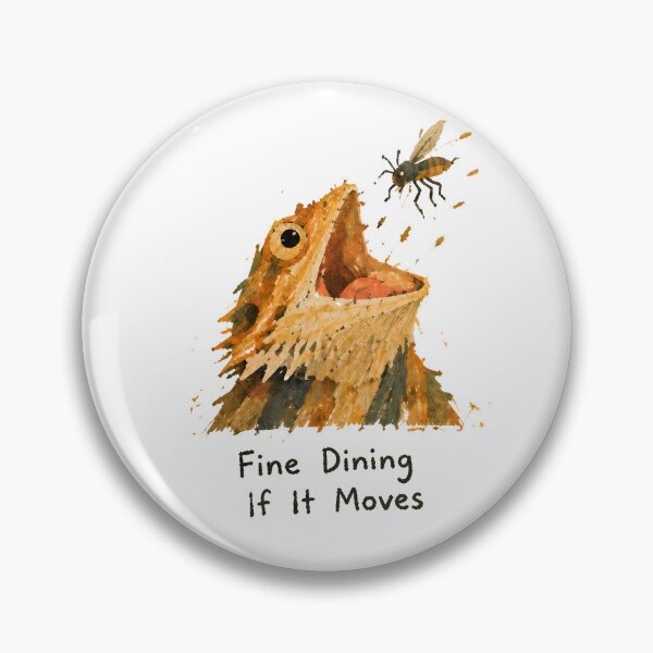Item preview, Bearded Dragon Fine Dining If It Moves, Funny Reptile Art designed and sold by Messybeardie1.